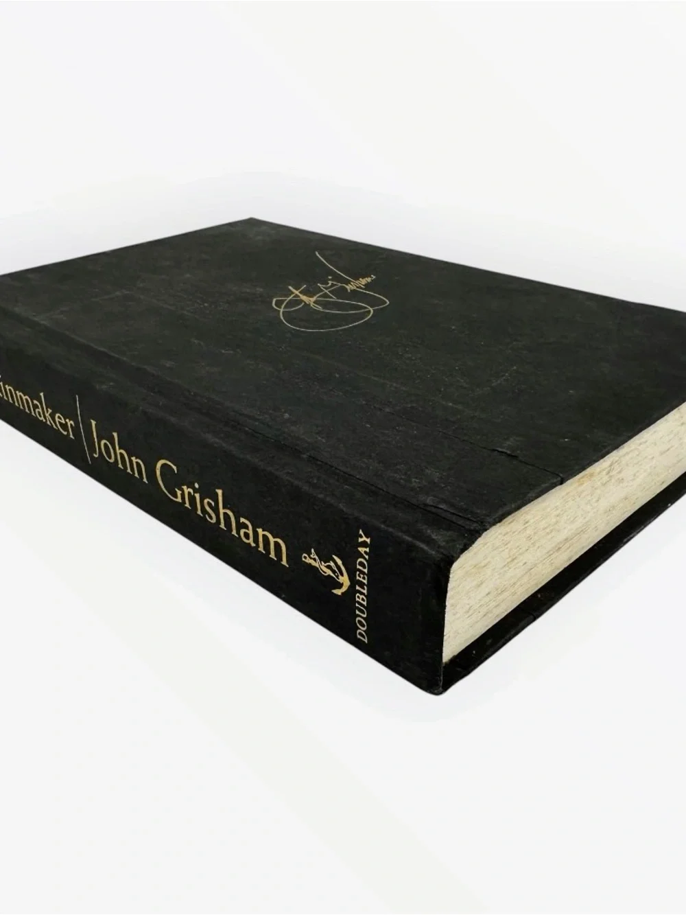 John Grisham The Rainmaker 1995 Doubleday Hardcover Black Gold Signature Vintage